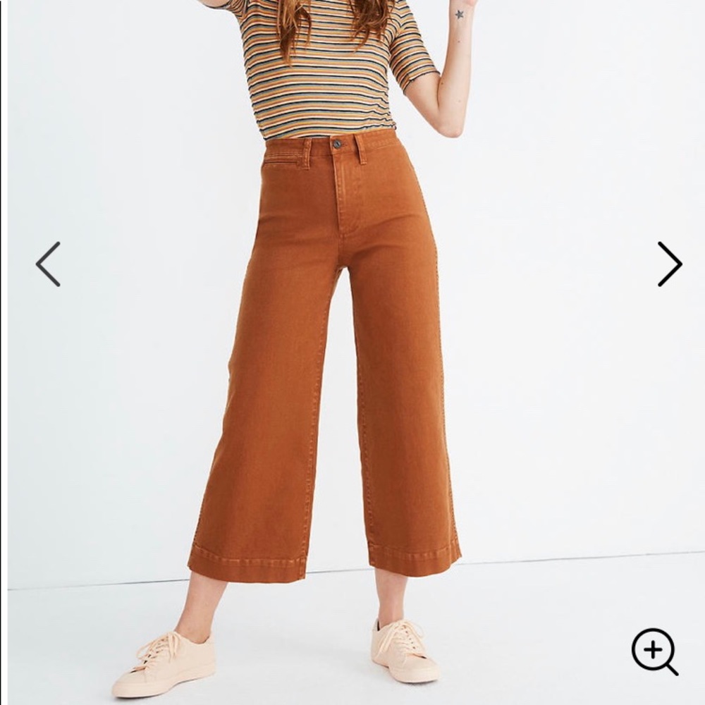 NWT Madewell Emmett Wide-Leg Crop Pants
